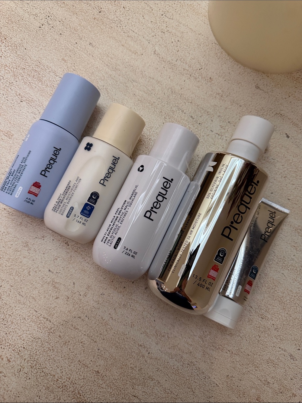 Prequel Skincare Multi-Item Set in Pastel & Metallic Shades